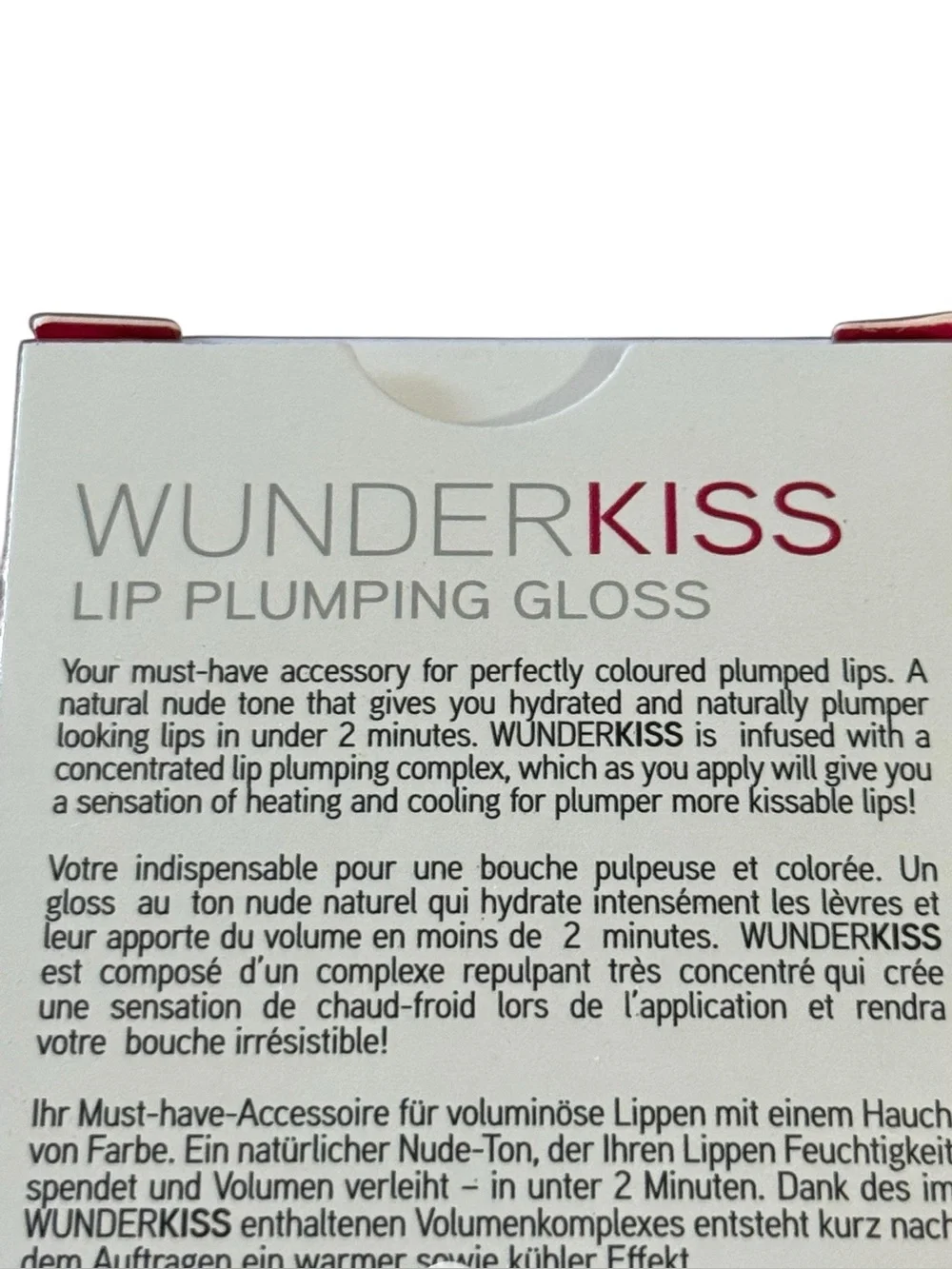 Wunder2 WunderKiss Lip Plumping Gloss Nude 4ml New In Box